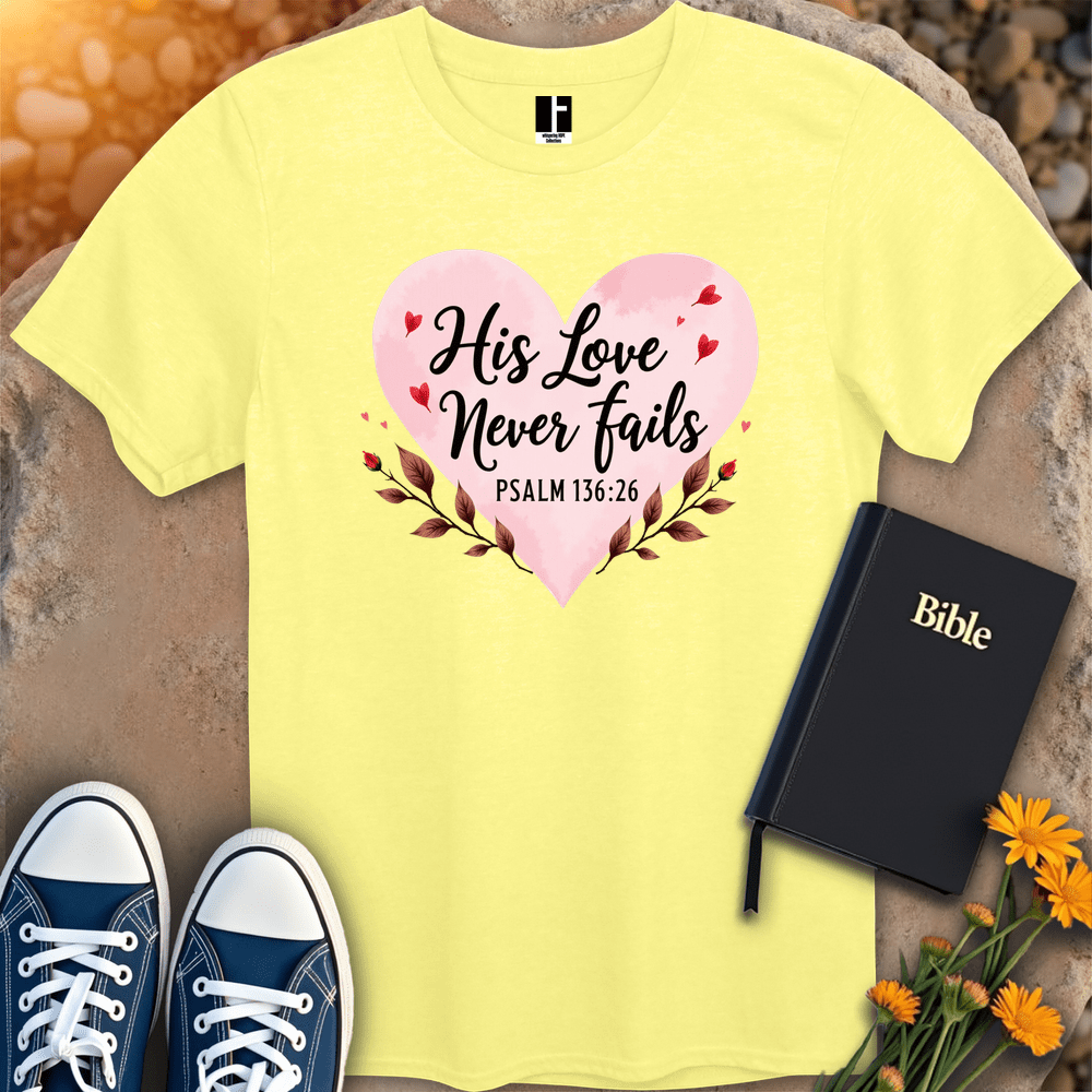T-Shirt S / Cornsilk LoveNeverFailsT-Shirt
