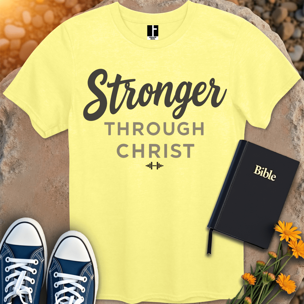 T-Shirt S / Cornsilk StrongerThroughChrist T-Shirt