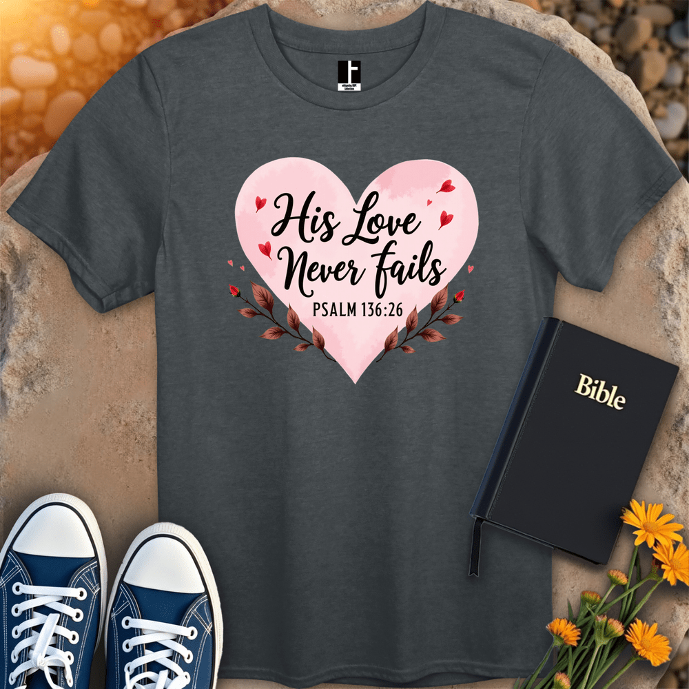 T-Shirt S / Dark Heather LoveNeverFailsT-Shirt