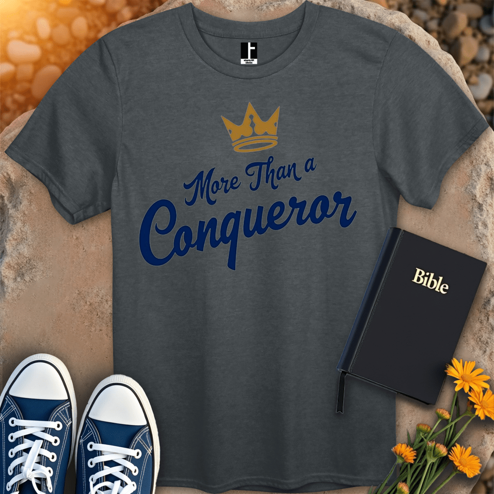 T-Shirt S / Dark Heather MoreThanAConqueror T-Shirt
