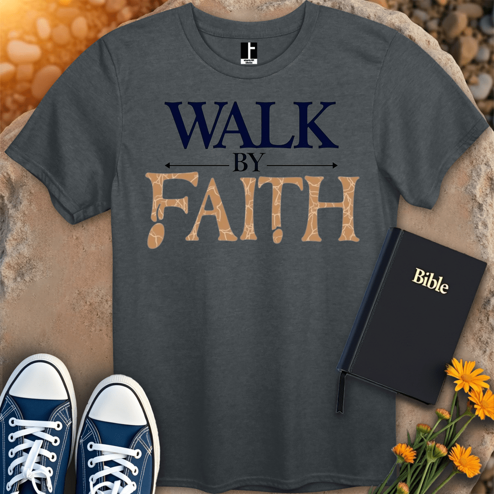 T-Shirt S / Dark Heather WalkByFaith T-Shirt