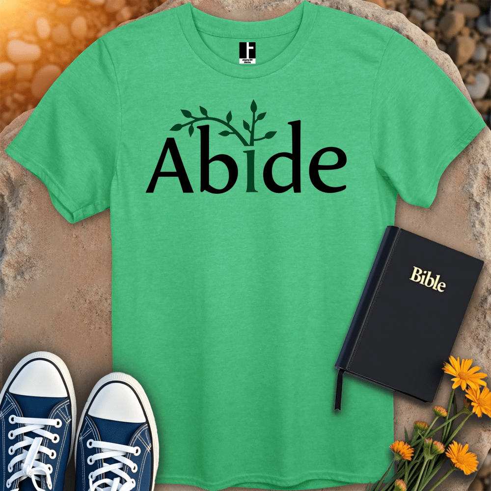 T-Shirt S / Heather Irish Green AbideInHim T-Shirt