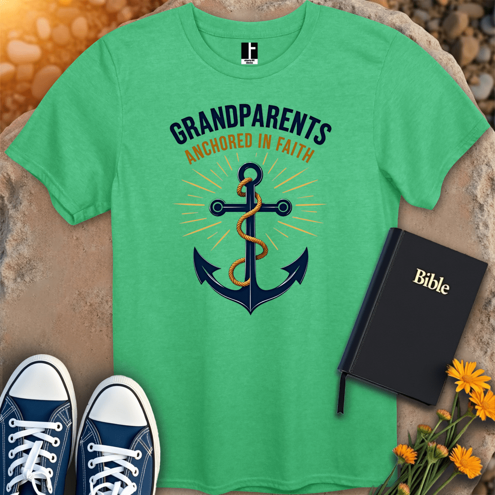 T-Shirt S / Heather Irish Green AnchoredInFaith T-Shirt