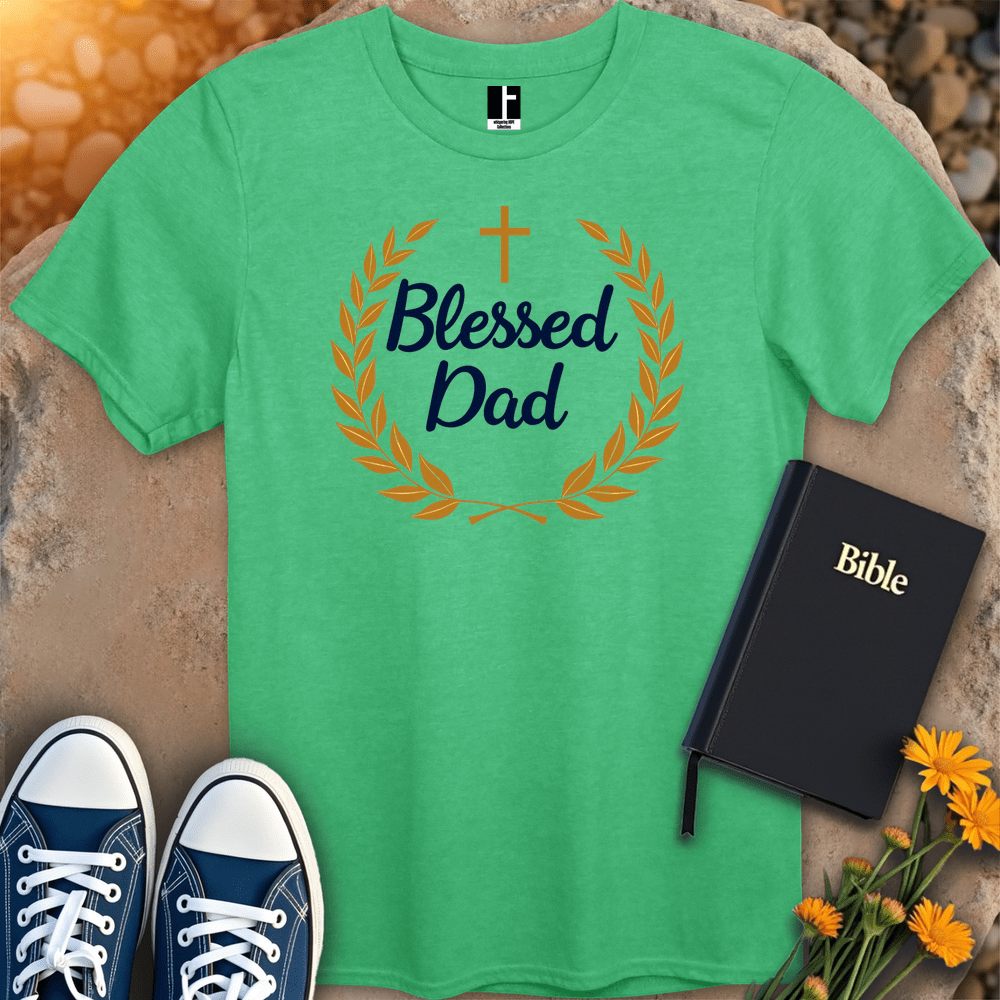 T-Shirt S / Heather Irish Green BlessedDad T-Shirt