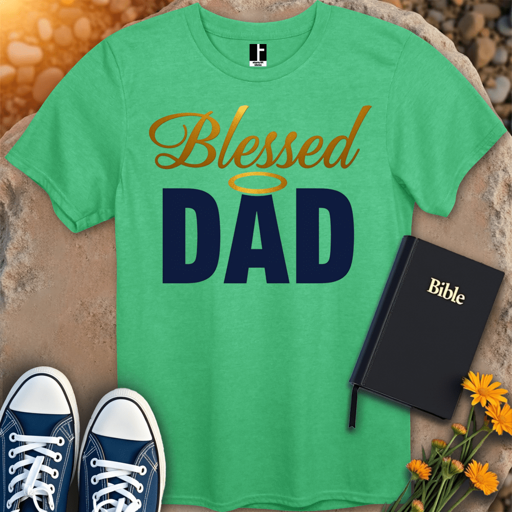 T-Shirt S / Heather Irish Green BlessedDad T-Shirt