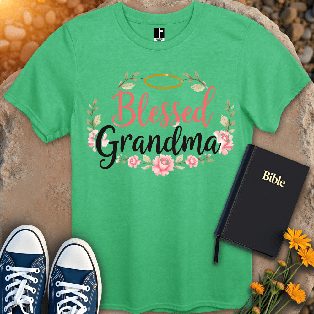 T-Shirt S / Heather Irish Green BlessedGrandma T-Shirt