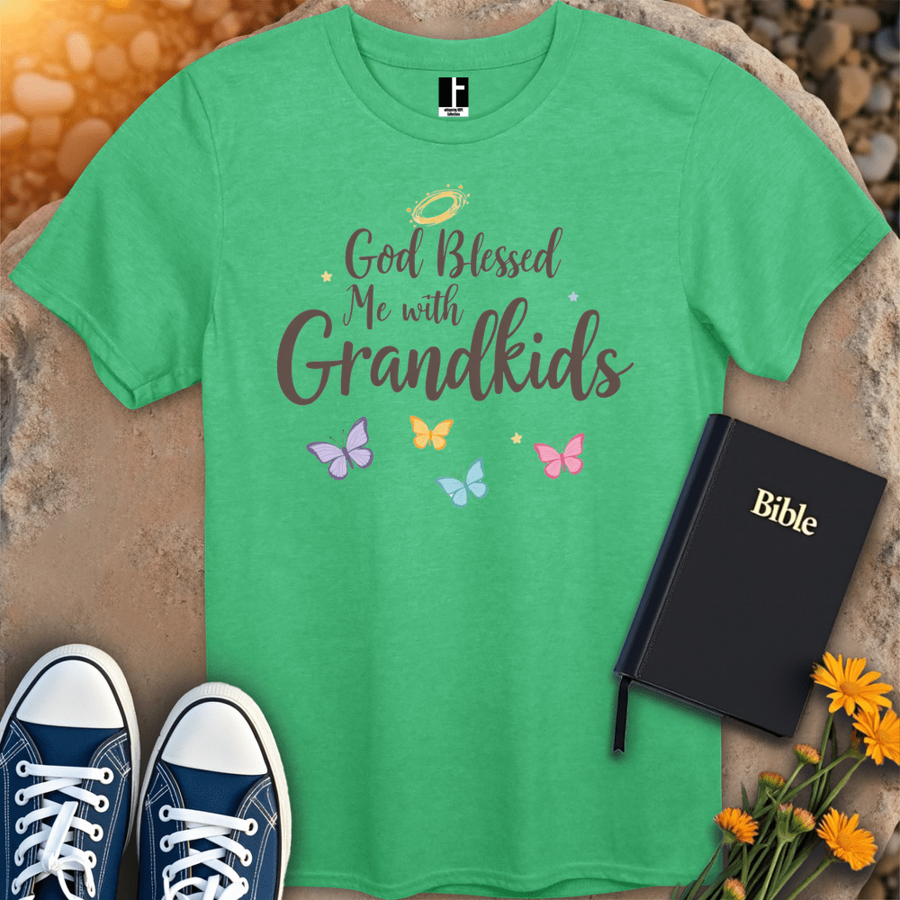 T-Shirt S / Heather Irish Green BlessedWithGrandkids T-Shirt