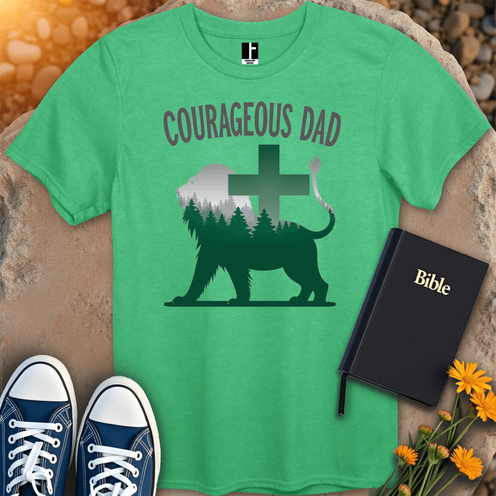 T-Shirt S / Heather Irish Green CourageousDad T-Shirt