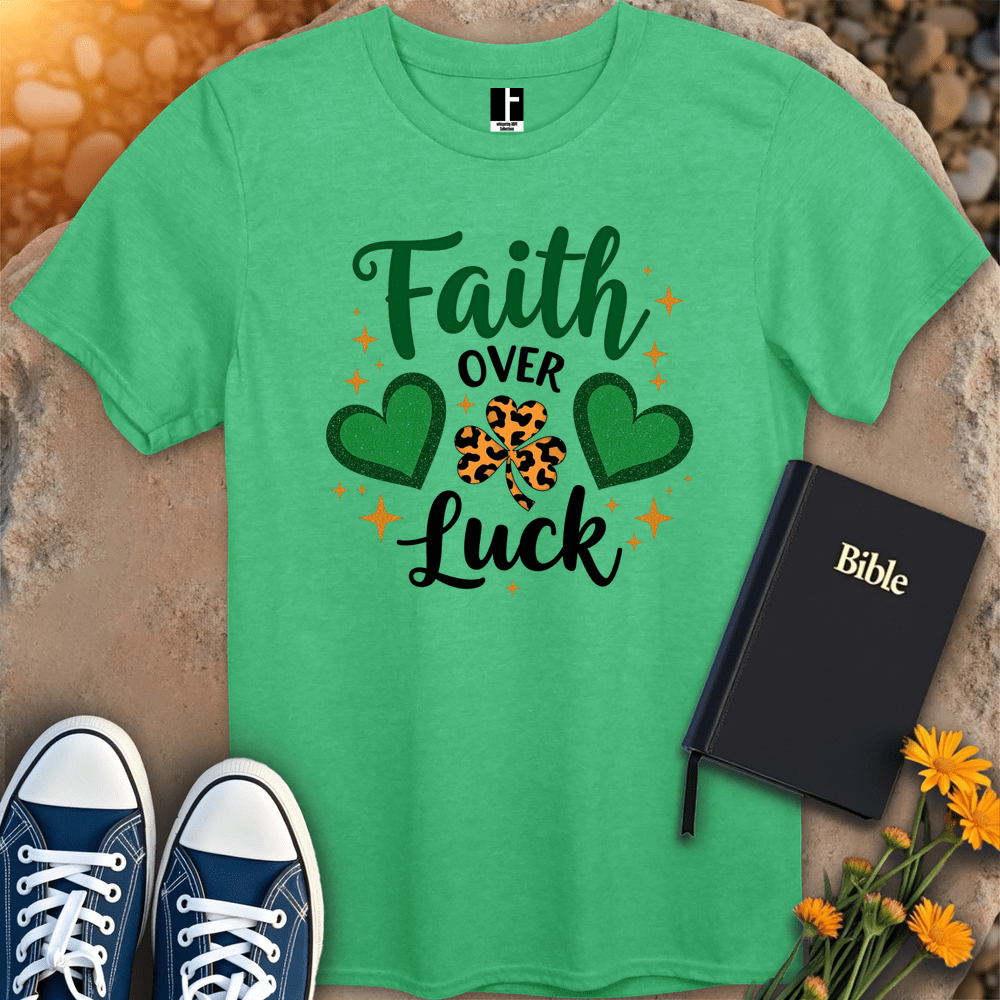 T-Shirt S / Heather Irish Green FaithOverLuck T-Shirt