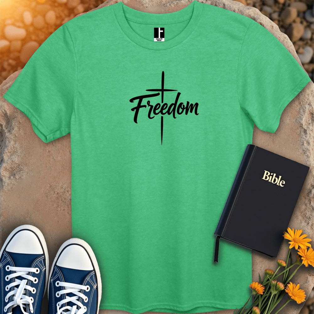 T-Shirt S / Heather Irish Green FreedomCross T-Shirt