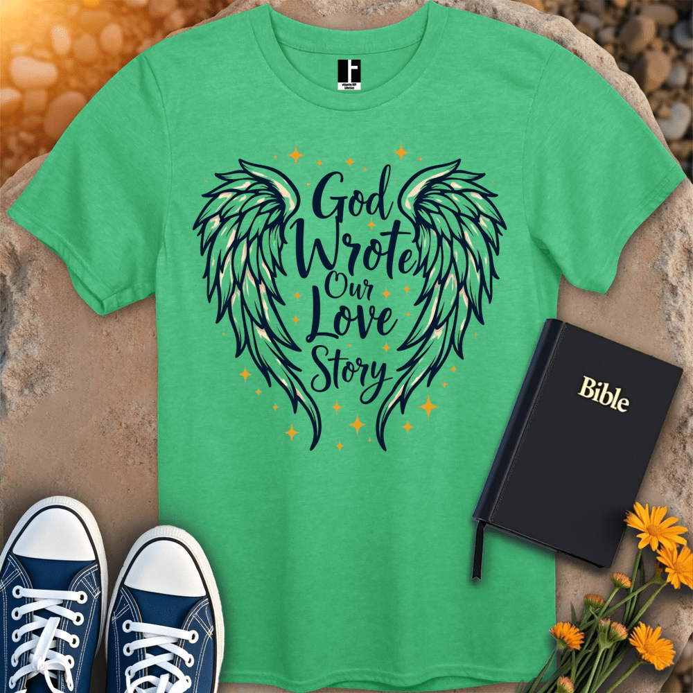 T-Shirt S / Heather Irish Green GodsLoveStory T-Shirt