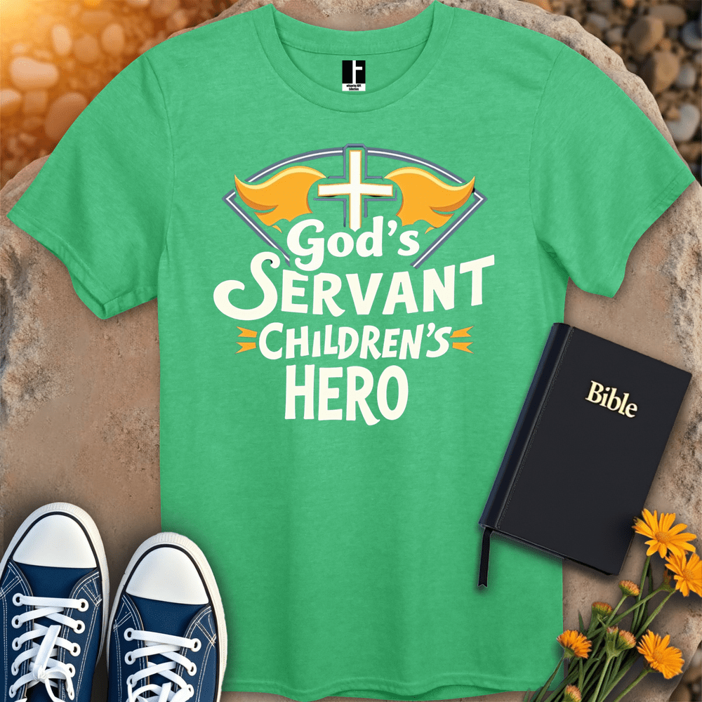 T-Shirt S / Heather Irish Green GodsServantHero T-Shirt