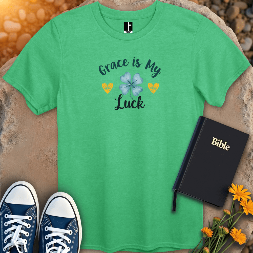 T-Shirt S / Heather Irish Green GraceIsMyLuck T-Shirt