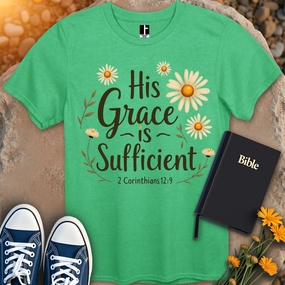 T-Shirt S / Heather Irish Green GraceSufficient T-Shirt