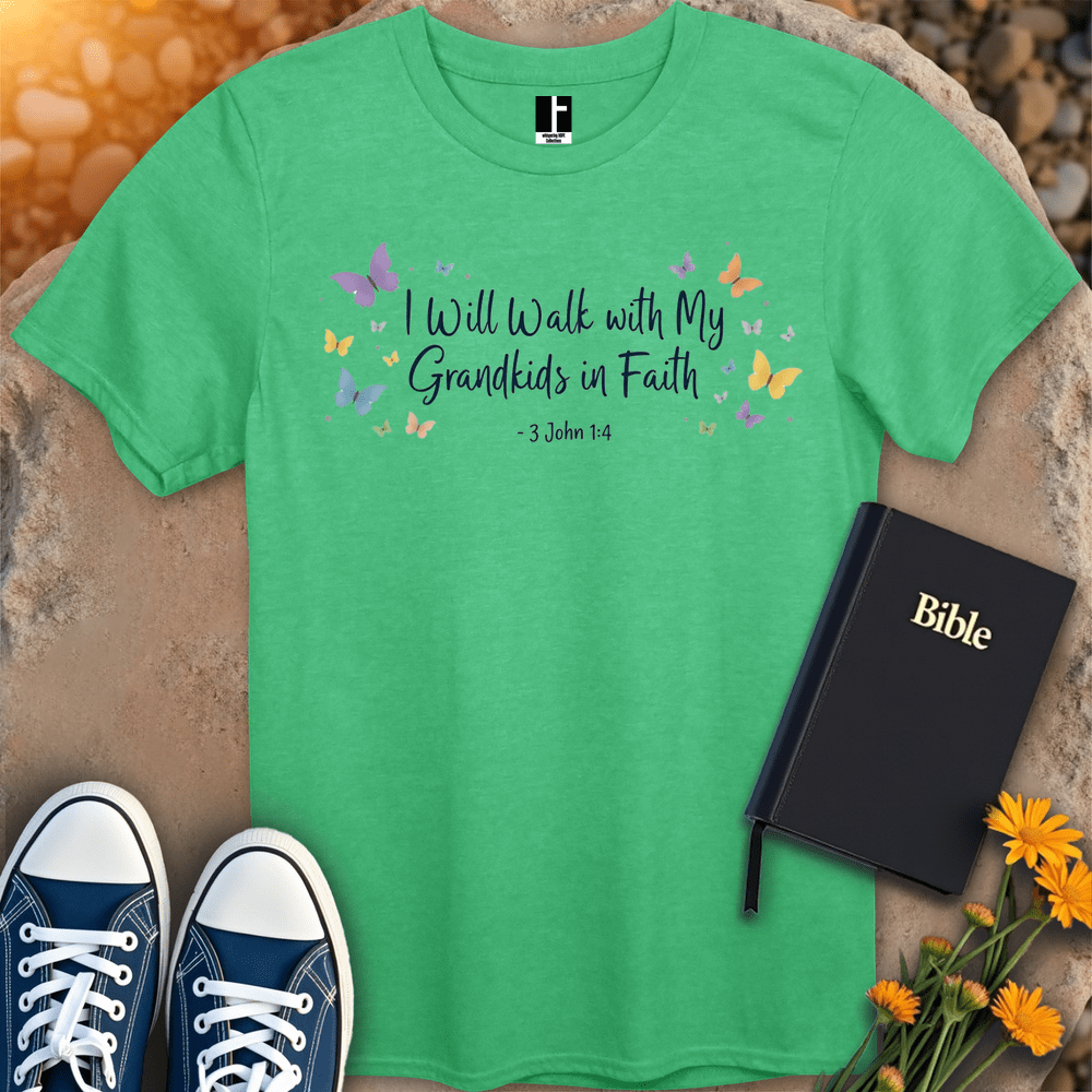 T-Shirt S / Heather Irish Green GrandkidsInFaith T-Shirt