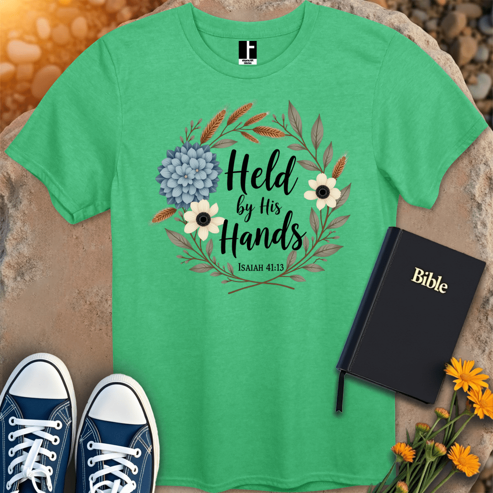 T-Shirt S / Heather Irish Green HeldByHisHands T-Shirt