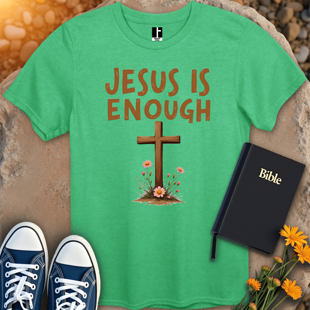 T-Shirt S / Heather Irish Green JesusEnough T-Shirt