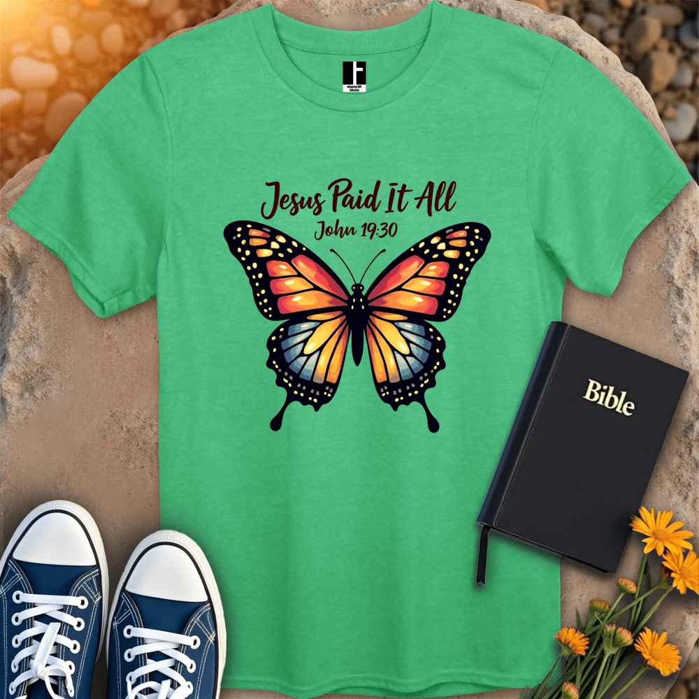 T-Shirt S / Heather Irish Green JesusPaidItAll T-Shirt