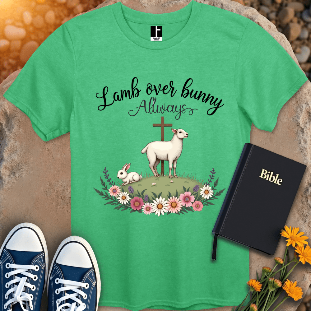 T-Shirt S / Heather Irish Green LambOverBunnyAlways T-Shirt