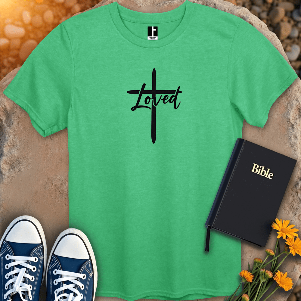 T-Shirt S / Heather Irish Green LovedCross T-Shirt