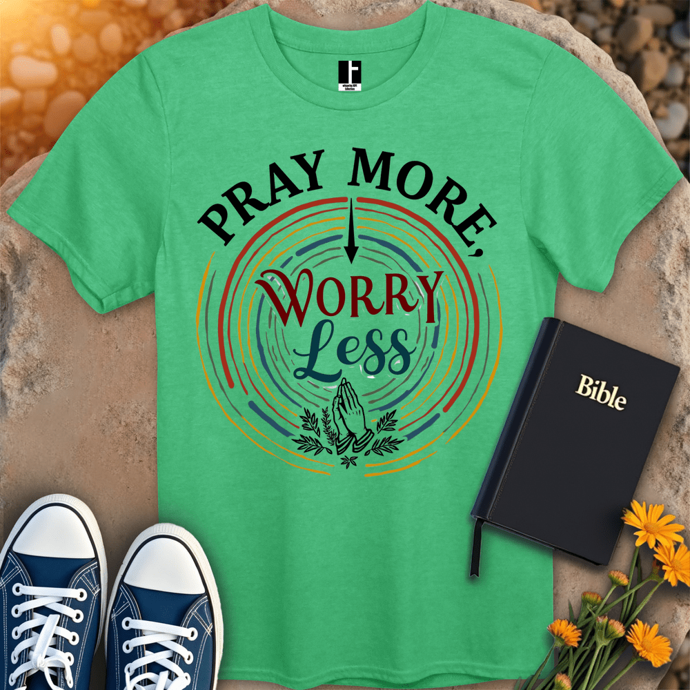 T-Shirt S / Heather Irish Green PrayMore T-Shirt