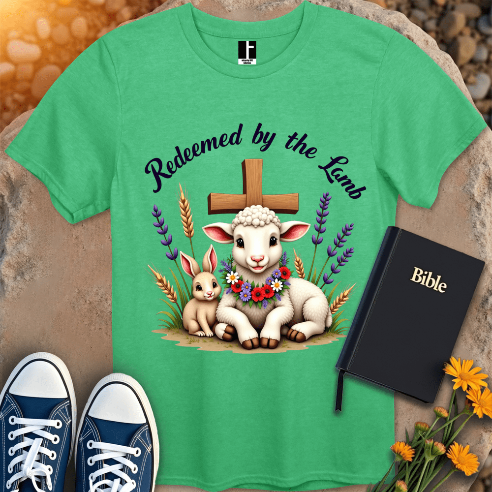 T-Shirt S / Heather Irish Green RedeemedLamb T-Shirt