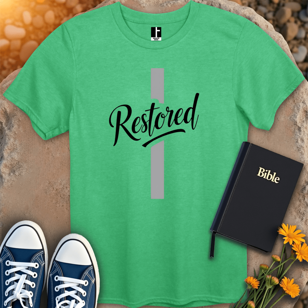 T-Shirt S / Heather Irish Green RestoredCross T-Shirt