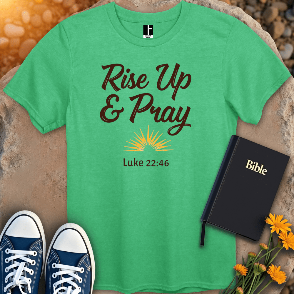 T-Shirt S / Heather Irish Green RiseUpPray T-Shirt