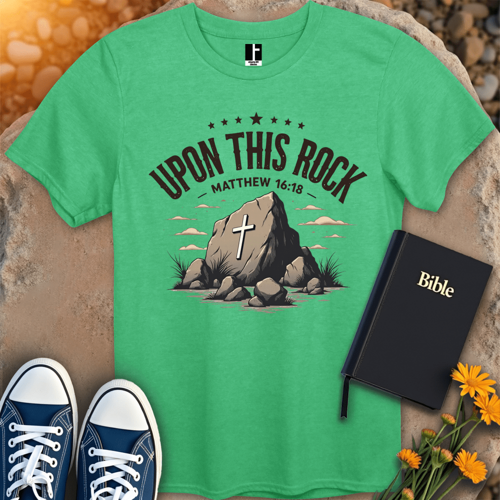 T-Shirt S / Heather Irish Green RockOfFaith T-Shirt