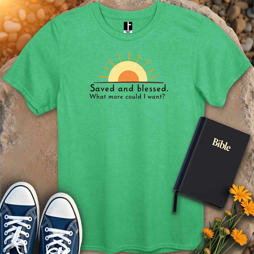 T-Shirt S / Heather Irish Green SavedAndBlessed T-Shirt