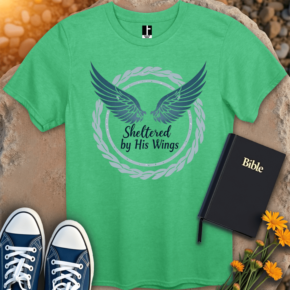 T-Shirt S / Heather Irish Green ShelteredByWings T-Shirt