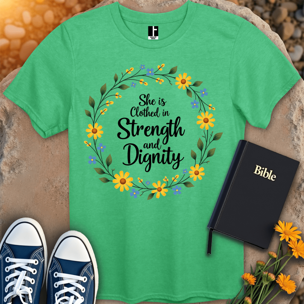 T-Shirt S / Heather Irish Green StrengthAndDignity T-Shirt