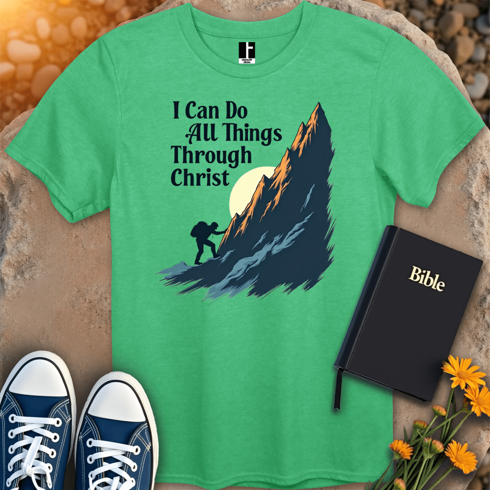 T-Shirt S / Heather Irish Green StrengthThroughFaith T-Shirt