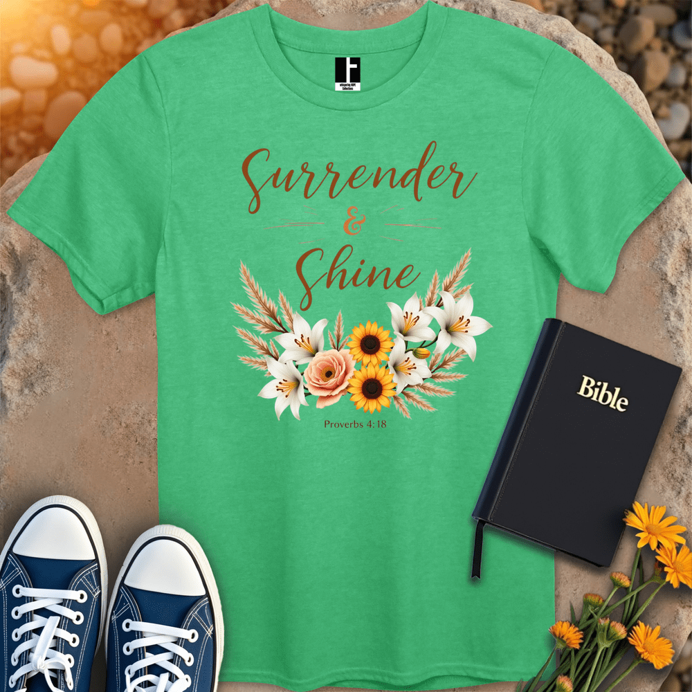 T-Shirt S / Heather Irish Green SurrenderAndShine T-Shirt