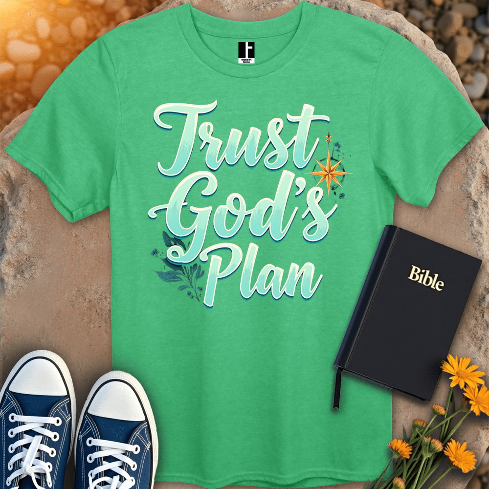 T-Shirt S / Heather Irish Green TrustGodsPlan T-Shirt