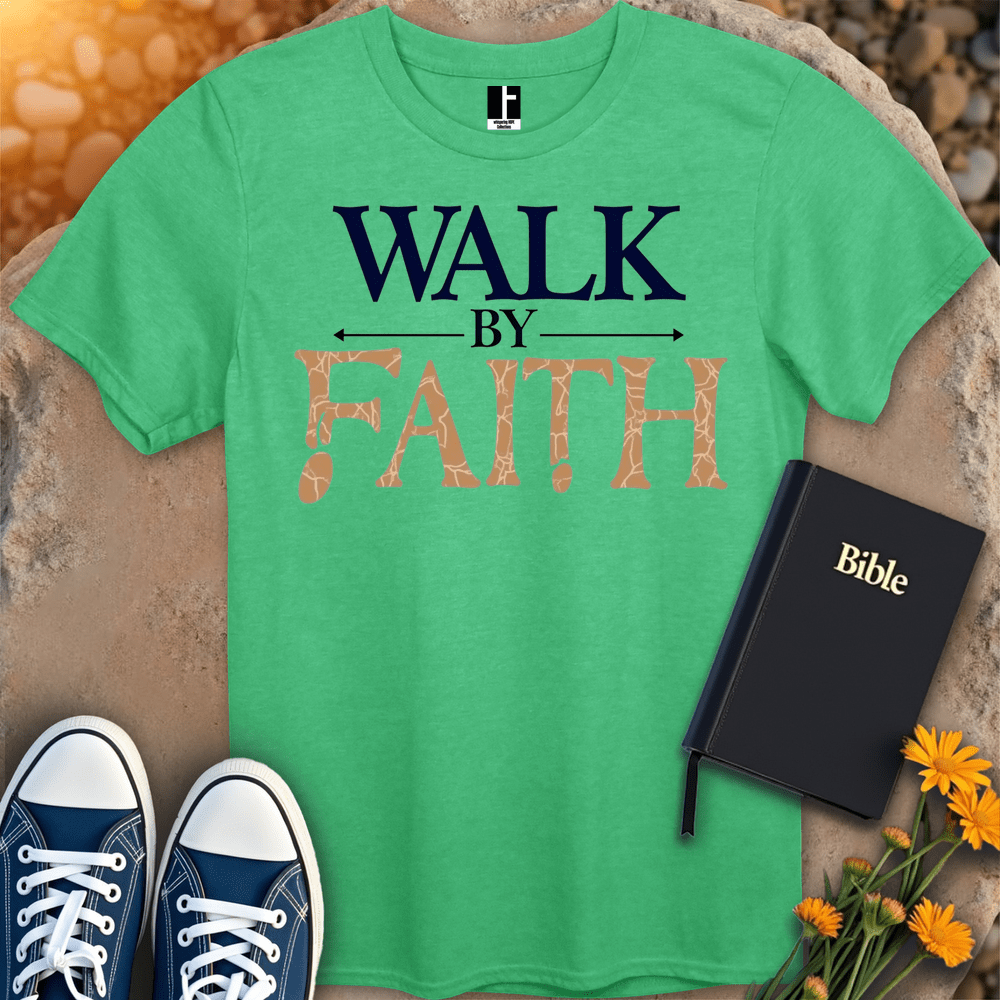 T-Shirt S / Heather Irish Green WalkByFaith T-Shirt