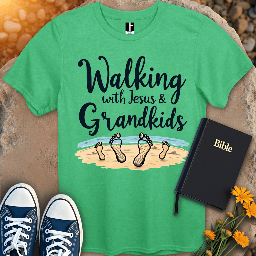 T-Shirt S / Heather Irish Green WalkWithJesus T-Shirt