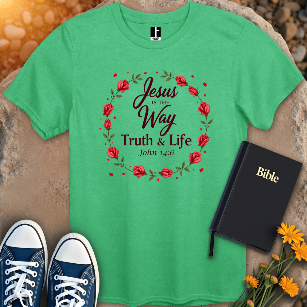 T-Shirt S / Heather Irish Green WayTruthLifeT-Shirt