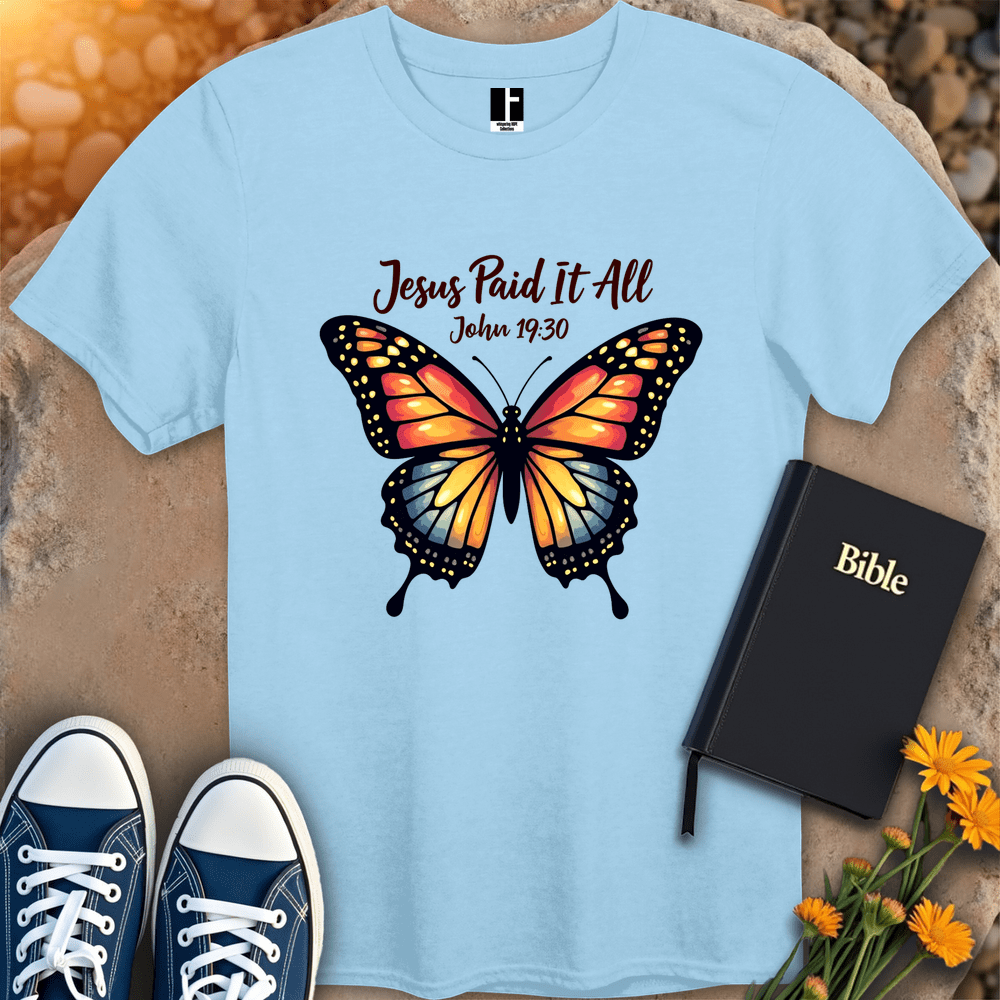 T-Shirt S / Light Blue JesusPaidItAll T-Shirt