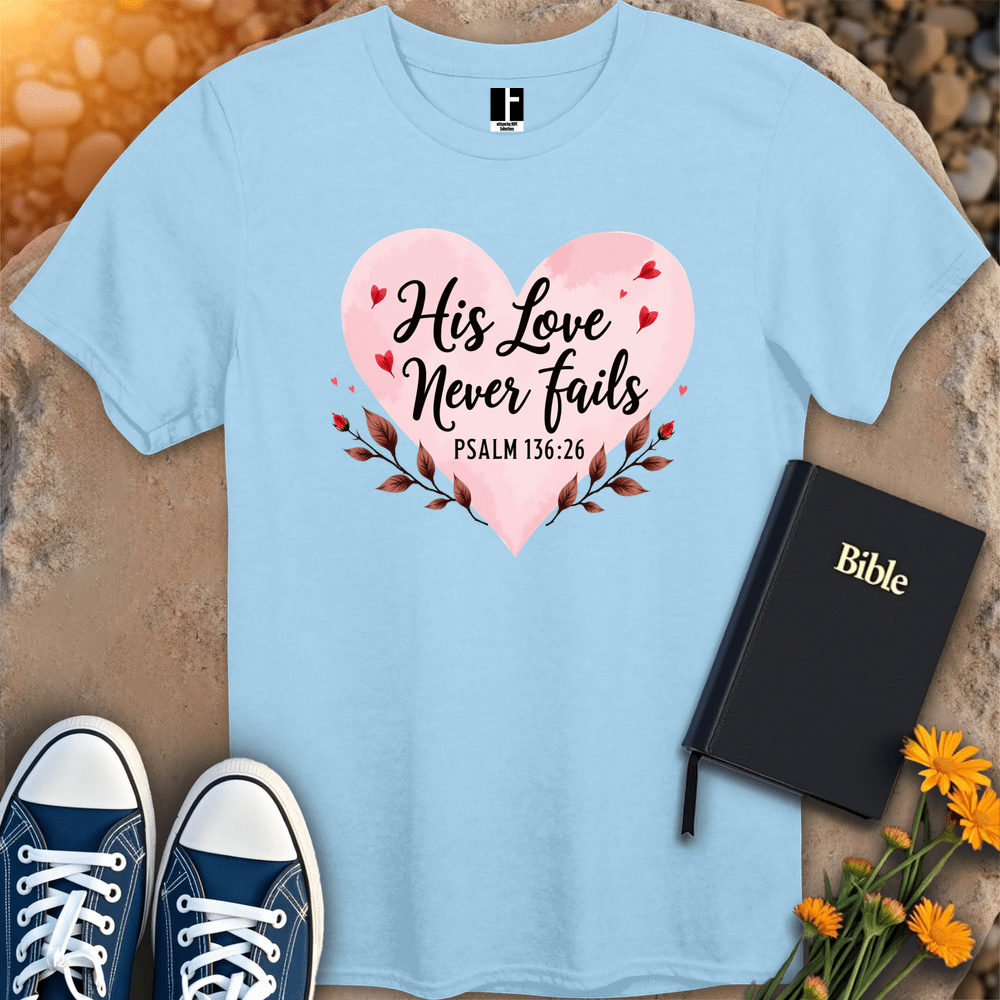 T-Shirt S / Light Blue LoveNeverFailsT-Shirt