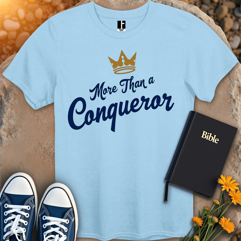 T-Shirt S / Light Blue MoreThanAConqueror T-Shirt