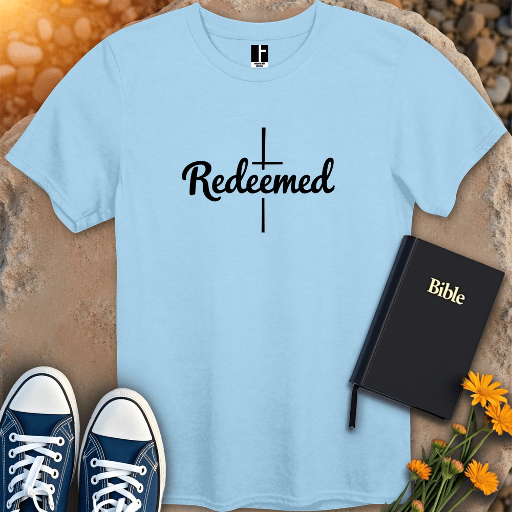 T-Shirt S / Light Blue RedeemedCross T-Shirt