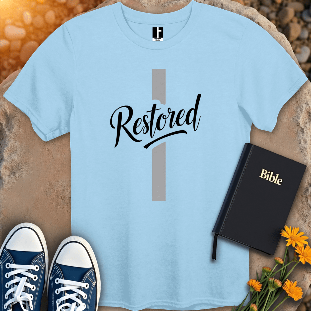T-Shirt S / Light Blue RestoredCross T-Shirt