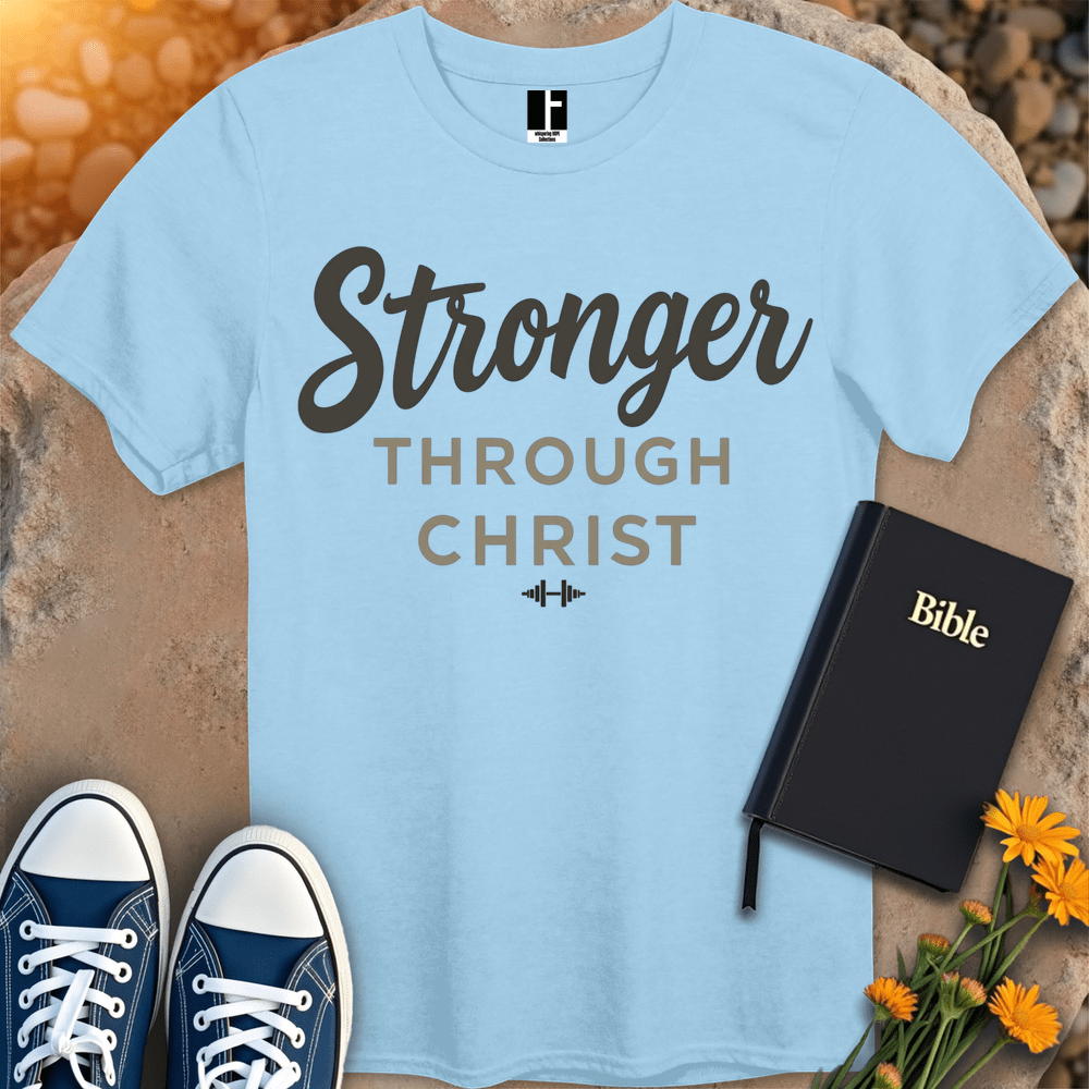 T-Shirt S / Light Blue StrongerThroughChrist T-Shirt