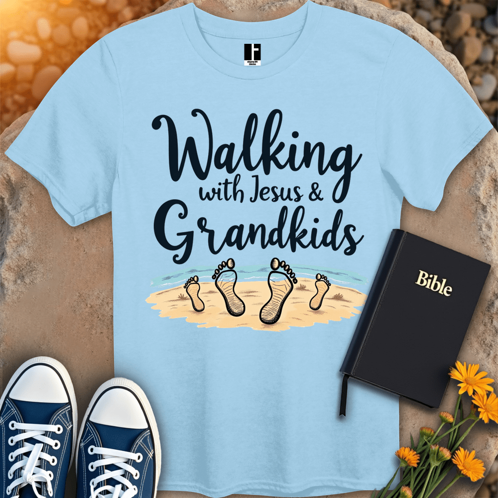T-Shirt S / Light Blue WalkWithJesus T-Shirt