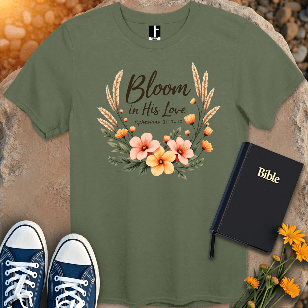 T-Shirt S / Military Green BloomInLove T-Shirt