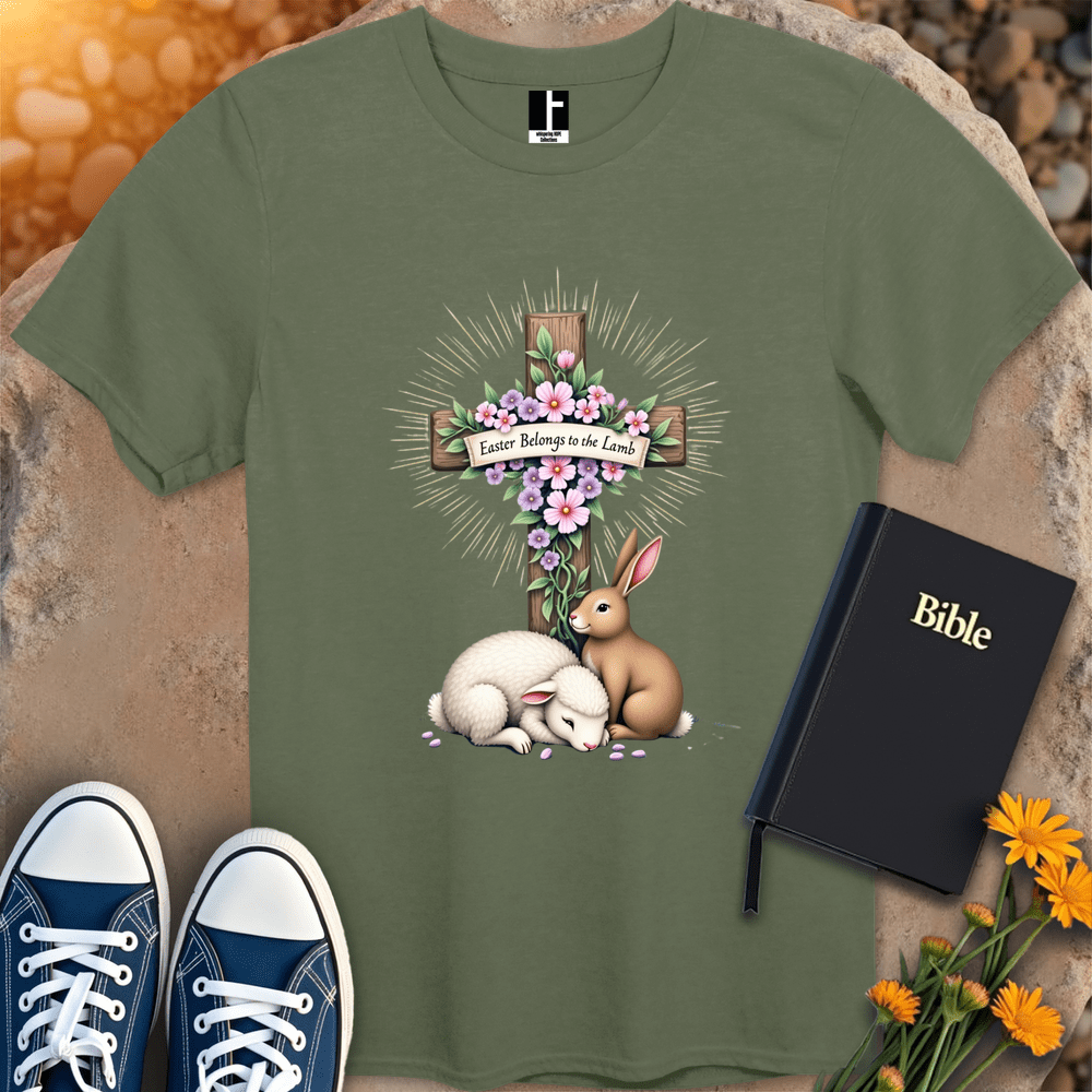 T-Shirt S / Military Green EasterBelongsTotheLamb T-Shirt