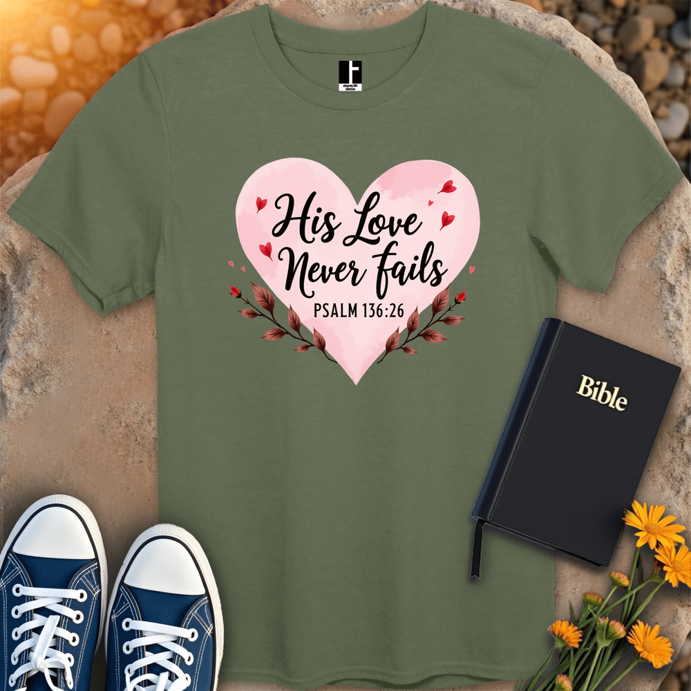 T-Shirt S / Military Green LoveNeverFailsT-Shirt