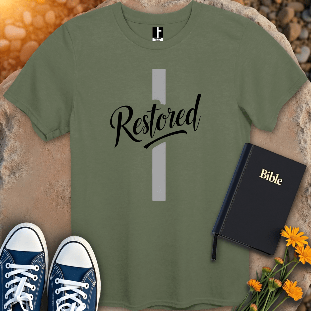 T-Shirt S / Military Green RestoredCross T-Shirt