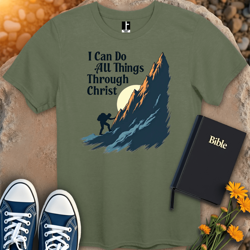 T-Shirt S / Military Green StrengthThroughFaith T-Shirt